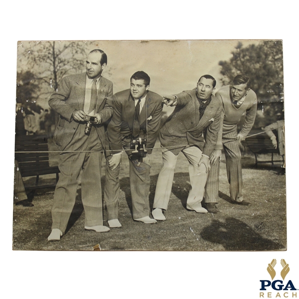 Walter Hagen, Jim Barnes, Lawson Little & others Hemmer Pinehurst NC Oversize Photo on Board