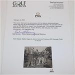 Walter Hagen, Jim Barnes, Lawson Little & others Hemmer Pinehurst NC Oversize Photo on Board