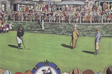 Bobby Jones Winning the British Open at St. Andrews Currier & Ives Print - Framed