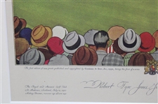 Bobby Jones Winning the British Open at St. Andrews Currier & Ives Print - Framed