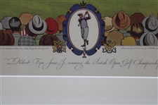 Bobby Jones Winning the British Open at St. Andrews Currier & Ives Print - Framed