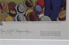 Bobby Jones Winning the British Open at St. Andrews Currier & Ives Print - Framed