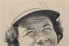 Betsy Rawls J. McQueen Original Sketch Portrait On Board