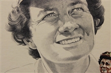 Betsy Rawls J. McQueen Original Sketch Portrait On Board