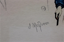 Betsy Rawls J. McQueen Original Sketch Portrait On Board