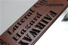 PGA of America Deluxe Mirror with Golf Terminology Engraved in Thick Frame