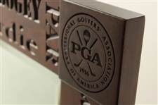 PGA of America Deluxe Mirror with Golf Terminology Engraved in Thick Frame