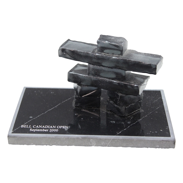 2000 Bell Canadian Open Contestant Souvenir Inukshuk Trophy - Tiger Woods Win