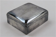 1965 US Amateur Championship at Southern Hills CC Contestant Gift Electroplated Wood Lined Engraved Box