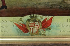Les Amusemens De L'Hiver' Hand Painted Engraving Bonded to Glass and Painted in Reverse