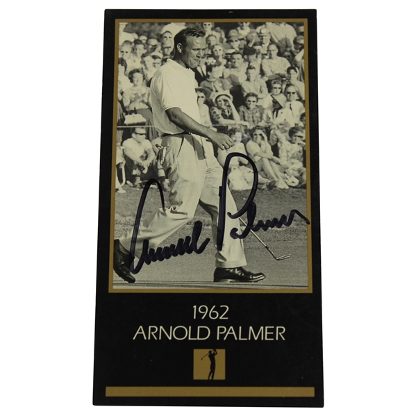 Arnold Palmer Signed 1962 Masters Collection GSV Golf Card JSA ALOA