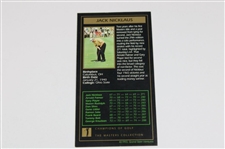 Jack Nicklaus Signed '1965' Masters Collection GSV Golf Card JSA ALOA
