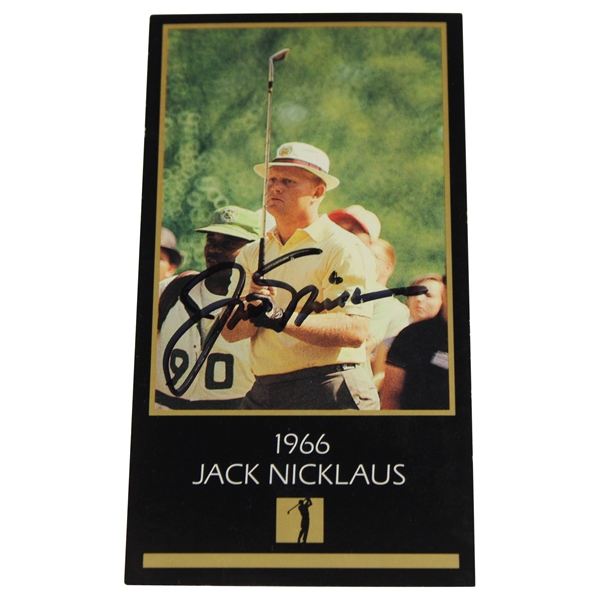 Jack Nicklaus Signed 1966 Masters Collection GSV Golf Card JSA ALOA