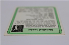 Jack Nicklaus Signed 1981 Donruss Golf Statistical Leader Card JSA ALOA