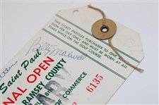 Champ Venturi, Arnold Palmer & others Multi-Signed 1957 Saint Paul Inv. Season Ticket - Venturi 1st Win JSA ALOA