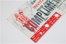 Champ Venturi, Arnold Palmer & others Multi-Signed 1957 Saint Paul Inv. Season Ticket - Venturi 1st Win JSA ALOA