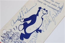 Champ Venturi, Arnold Palmer & others Multi-Signed 1957 Saint Paul Inv. Season Ticket - Venturi 1st Win JSA ALOA