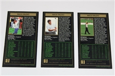 Nick Faldo Signed 1989, 1990 & 1996 Masters GSV Golf Cards JSA ALOA