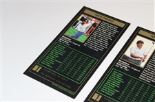 Nick Faldo Signed 1989, 1990 & 1996 Masters GSV Golf Cards JSA ALOA