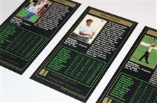Nick Faldo Signed 1989, 1990 & 1996 Masters GSV Golf Cards JSA ALOA