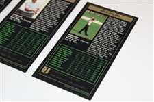 Nick Faldo Signed 1989, 1990 & 1996 Masters GSV Golf Cards JSA ALOA