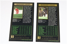Bernhard Langer Signed 1985 & 1993 Masters GSV Golf Cards JSA ALOA