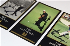 Gary Player Signed 1961, 1974 & 1978 Masters GSV Golf Cards JSA ALOA