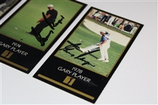 Gary Player Signed 1961, 1974 & 1978 Masters GSV Golf Cards JSA ALOA