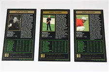 Gary Player Signed 1961, 1974 & 1978 Masters GSV Golf Cards JSA ALOA