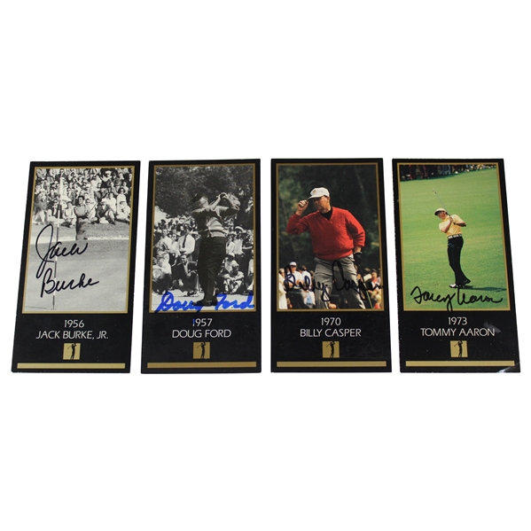 Jack Burke, Doug Ford, Billy Casper & Tommy Aaron Signed Masters GSV Golf Cards JSA ALOA