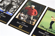 Jack Burke, Doug Ford, Billy Casper & Tommy Aaron Signed Masters GSV Golf Cards JSA ALOA
