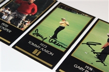 Jack Burke, Billy Casper, Tommy Aaron & Gary Player Signed Masters GSV Golf Cards JSA ALOA