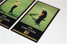 Jack Burke, Billy Casper, Tommy Aaron & Gary Player Signed Masters GSV Golf Cards JSA ALOA