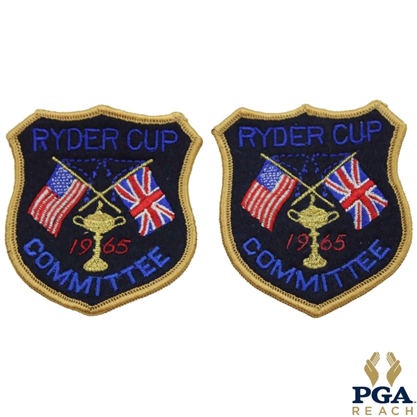 Two (2) 1965 Ryder Cup at Royal Birkdale Committee Patches