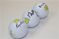 Ray Floyd, Nick Faldo & Billy Casper Signed Masters Logo Golf Balls JSA ALOA