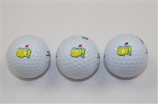 Sandy Lyle, Bernhard Langer & Mark O'Meara Signed Titleist Masters Logo Golf Balls JSA ALOA