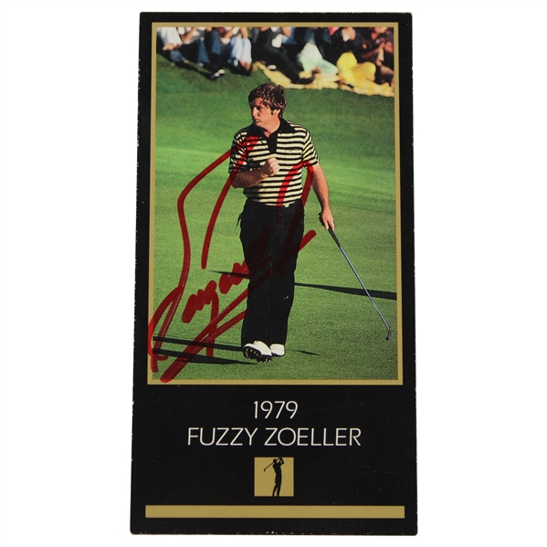 Fuzzy Zoeller Signed 1979 Masters Collection GSV Golf Card JSA ALOA