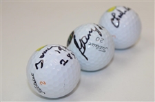 Tommy Aaron, Gary Player & Charles Coody Signed Titleist Masters Logo Golf Balls JSA ALOA