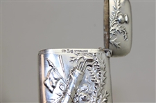 Elaborate Gorham Sterling Silver Match Safe
