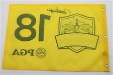 Bernhard Langer Signed 2017 KitchenAid Sr PGA Championship Screen Flag JSA ALOA