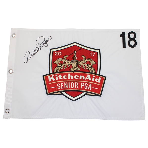 Bernhard Langer Signed 2017 KitchenAid Sr PGA Championship Embroidered Flag JSA ALOA