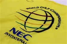 Darren Clarke Signed 2003 WGC NEC Inv. Championship Flown Hole 1 Embroidered Flag JSA ALOA