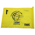Darren Clarke Signed 2003 WGC NEC Inv. Championship Flown Hole 1 Embroidered Flag JSA ALOA