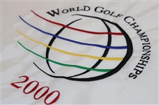 Darren Clarke Signed 2000 WGC Embroidered Flag - Win over Tiger JSA ALOA