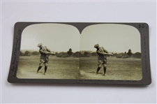 Four (4) Vintage Harry Vardon Bay State Publishing Golf Stereocards #386, #397, #398 & #399