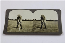 Four (4) Vintage Harry Vardon Bay State Publishing Golf Stereocards #386, #397, #398 & #399