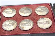 Sterling Silver Golf Buttons in Box