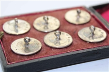 Sterling Silver Golf Buttons in Box