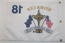 1999 Ryder Cup at The Country Club Items - Flag, Program, Two Dozen Golf Balls, Hat, Magazines & more