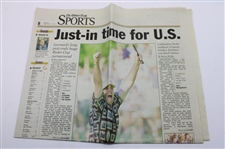 1999 Ryder Cup at The Country Club Items - Flag, Program, Two Dozen Golf Balls, Hat, Magazines & more